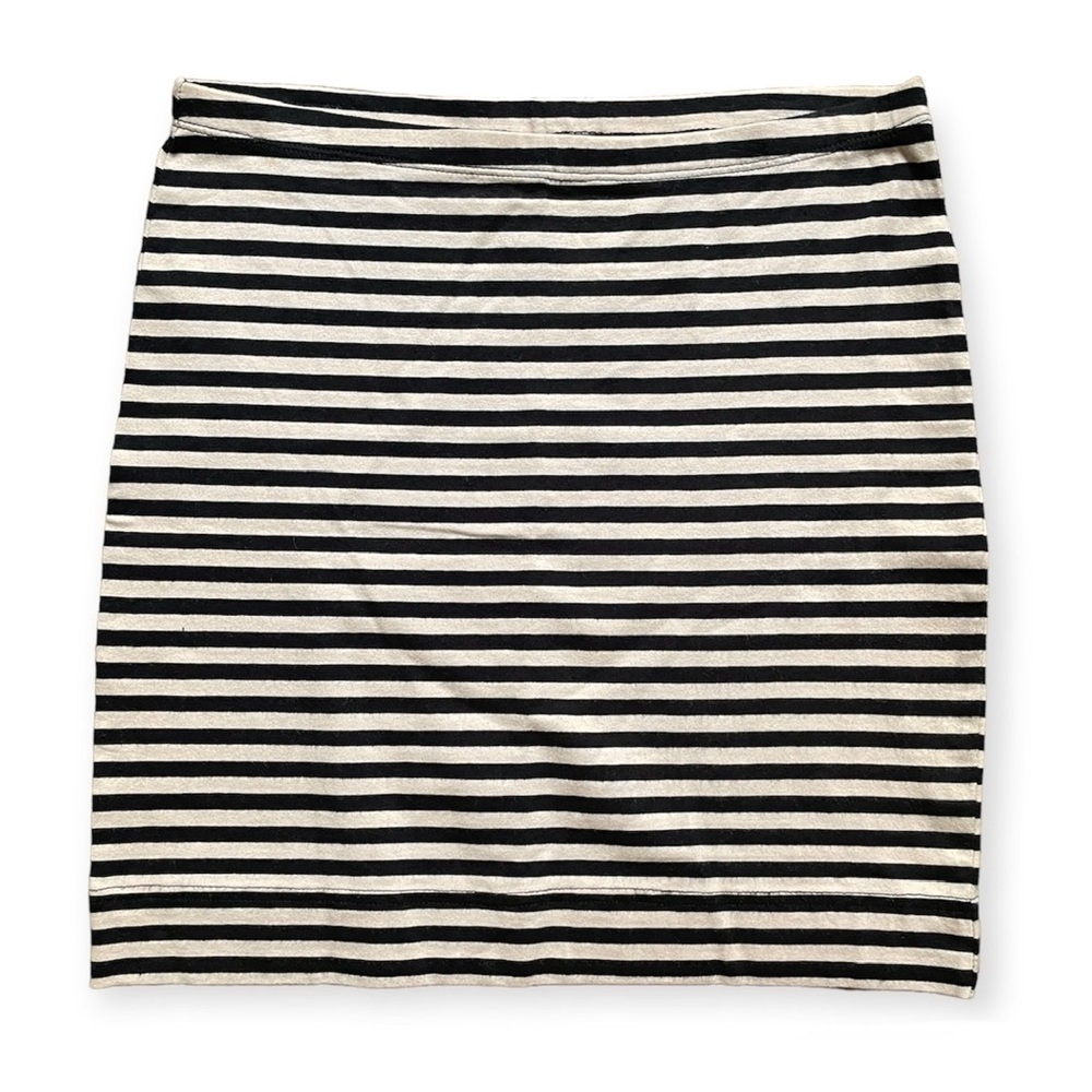 NWOT H&M Beige and Black Stripe Mini Skirt Women’s size XS